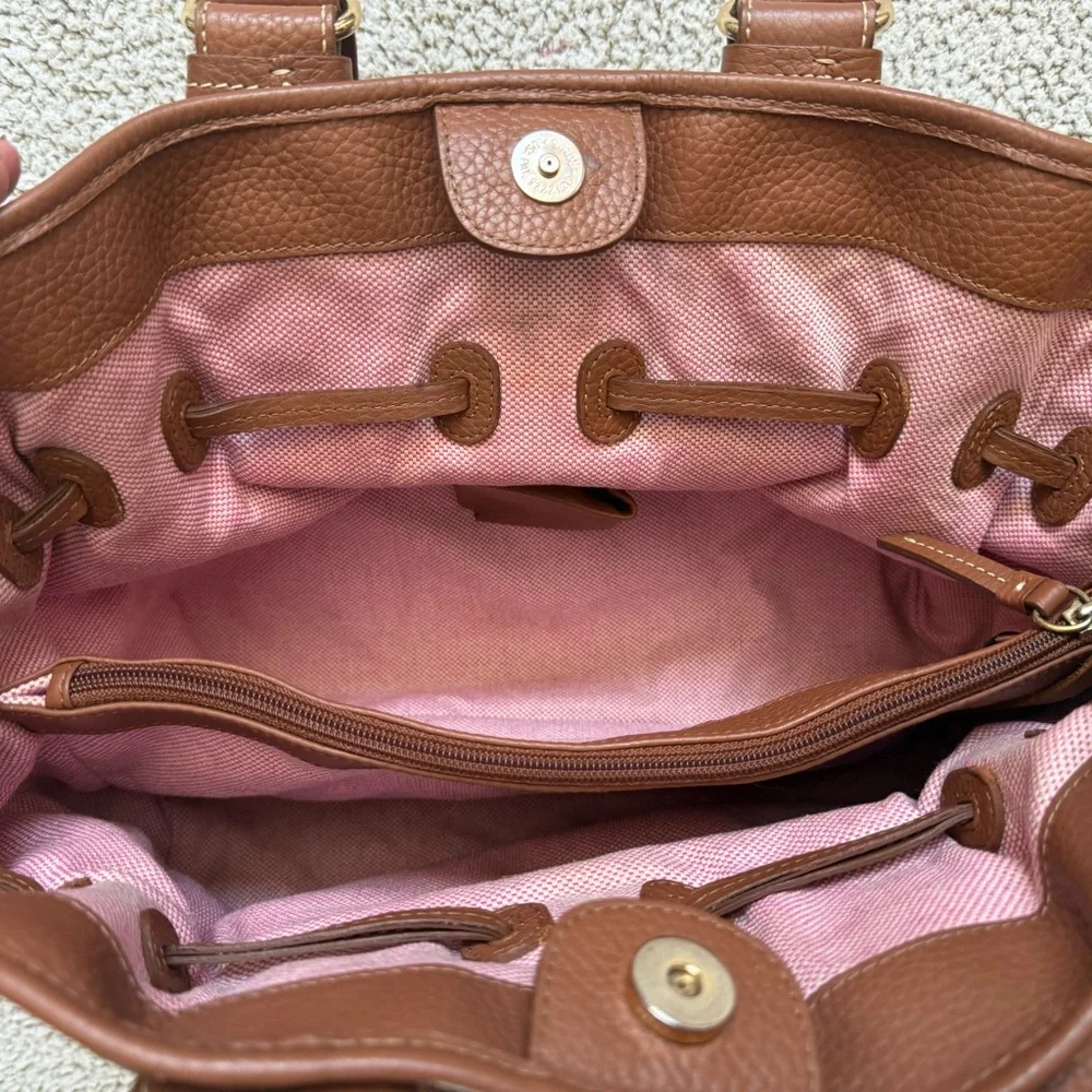 ✝️ Dooney & Bourke | Caramel Pebble Grain Satchel - Picture 6 of 11